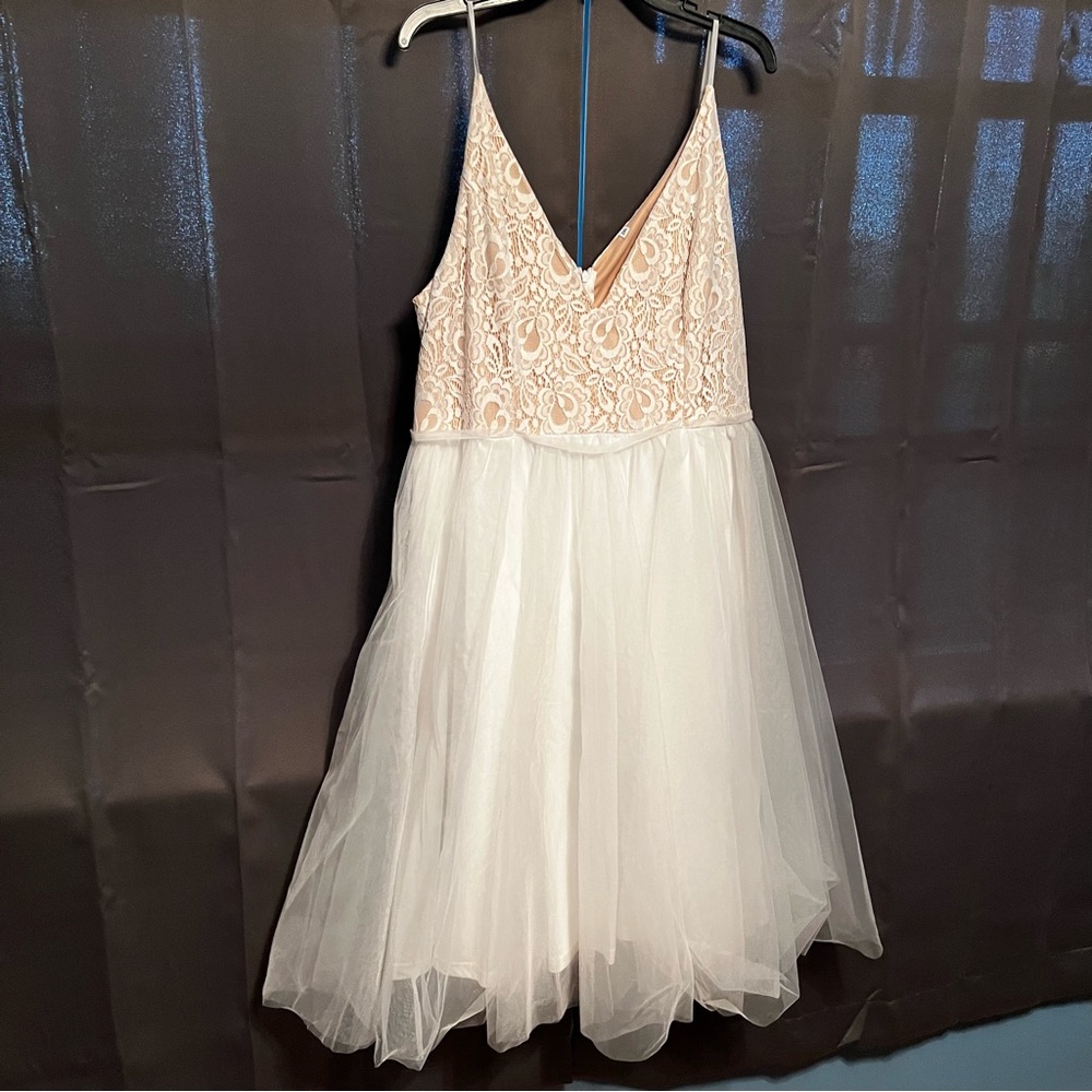 Lace Mesh Hem Cami Dress (2XL)